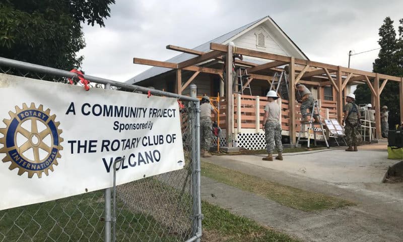 Rotary Club Rotary Club of Volcano volunteers at work.